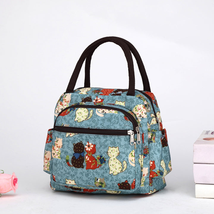 Cat Pattern Insulated Lunch Tote Bowlift