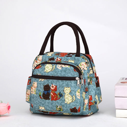 Cat Pattern Insulated Lunch Tote Bowlift