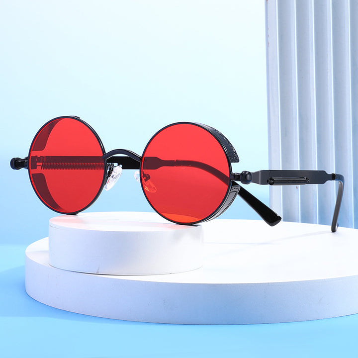 Ladies Round Sunglasses with High-Quality Metal Frame Bowlift