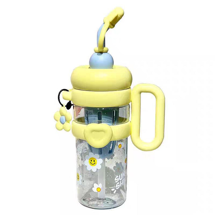 Unisex Water Bottle with Refillable Straw Bowlift