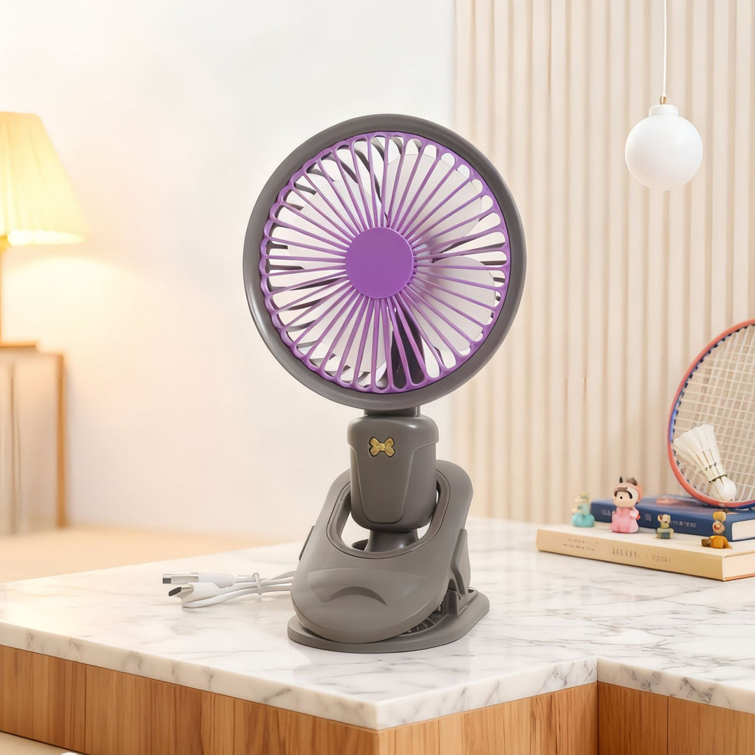 Women Portable Table Fan with Flexible Stand Bowlift