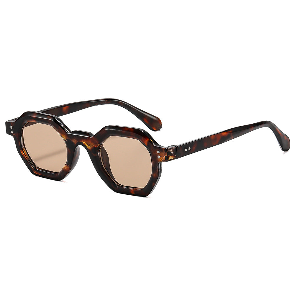 Women's octagonal sunglasses with stylish pattern and UV protection Bowlift
