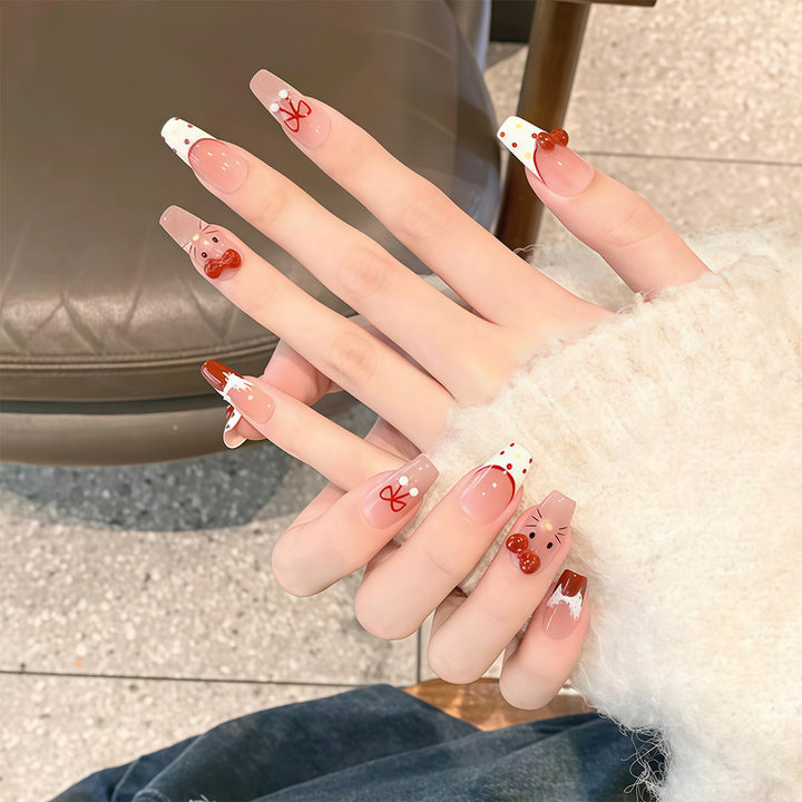 Artificial nails with cute 3D designs Bowlift