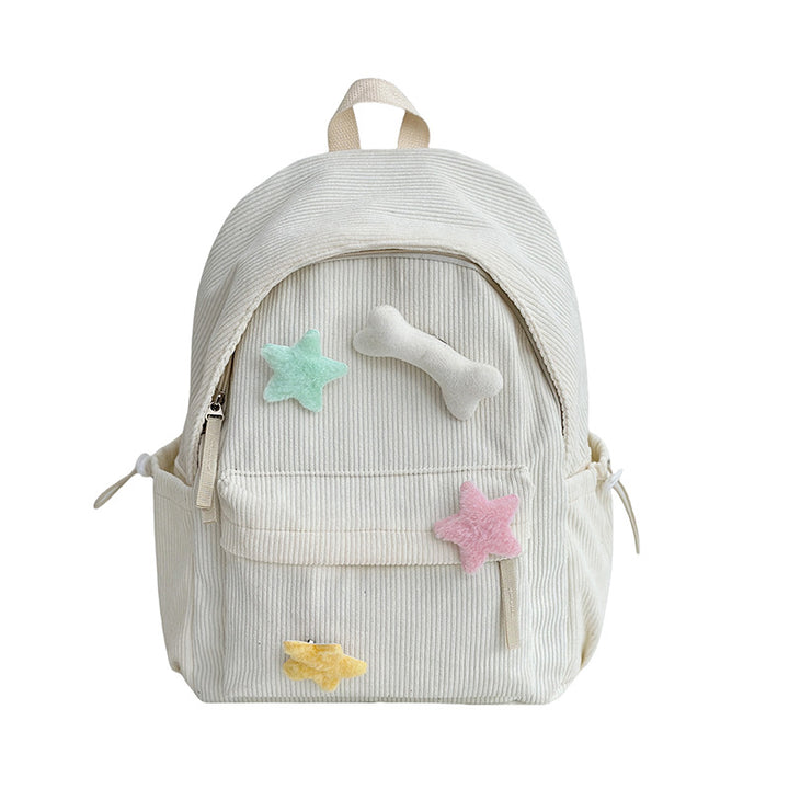 Cute Corduroy School Backpack Bowlift