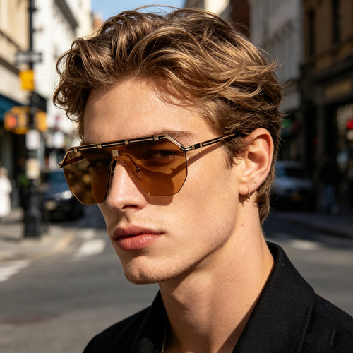 Women geometric oversized sunglasses Bowlift