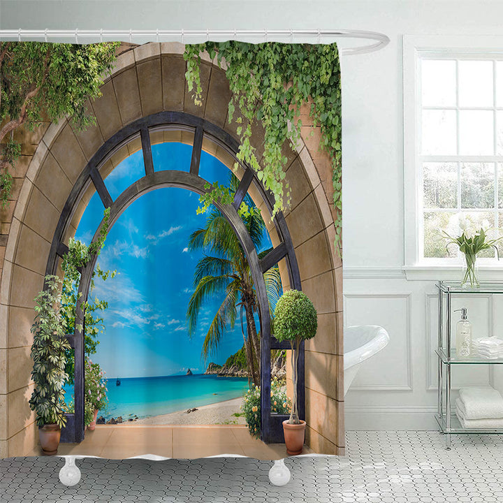 Coastal Escape Shower Curtain Bowlift
