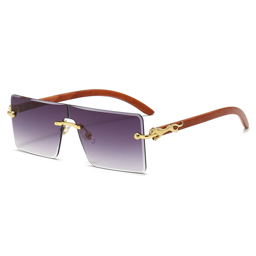 Women oversized fashionable sunglasses with luxurious wood and metal elements Bowlift