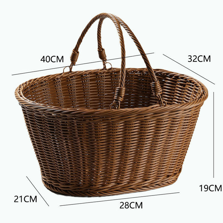 Unisex Handcrafted Basket with Sturdy Handles Bowlift
