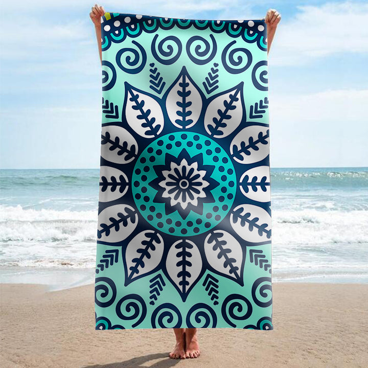 Beach towel with artistic mandala design Bowlift