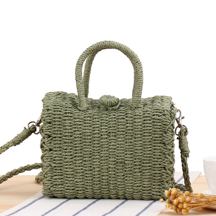 Braided shoulder bag with innovative closure Bowlift