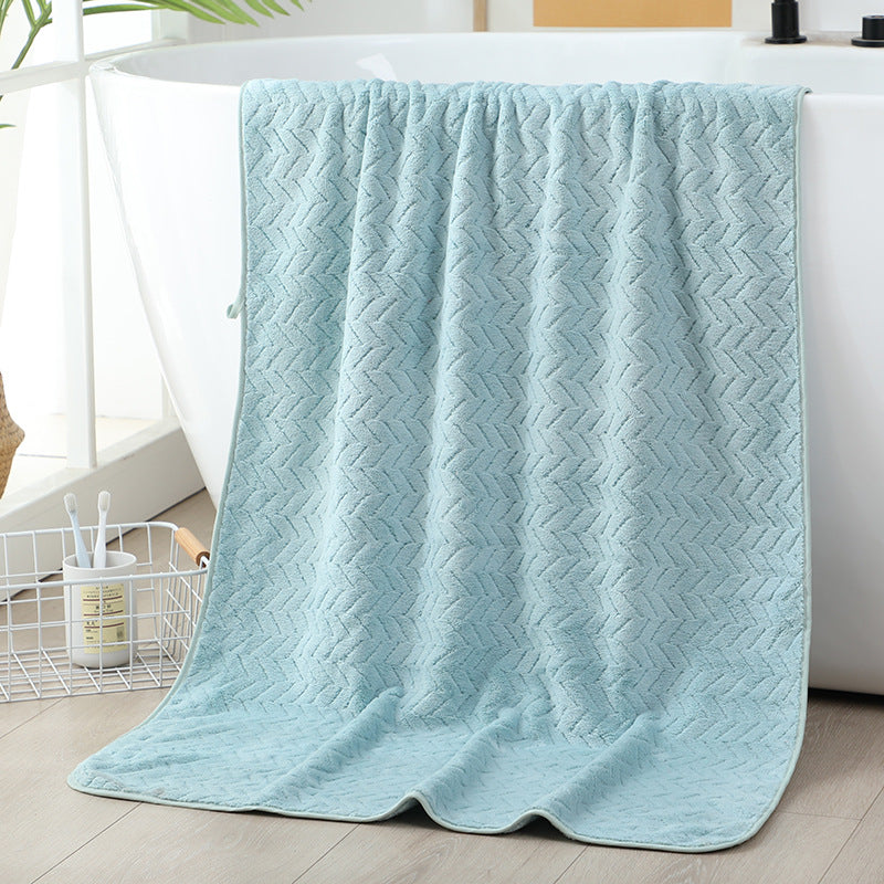 Ultra-Soft Microfiber Jacquard Bath Towel Bowlift