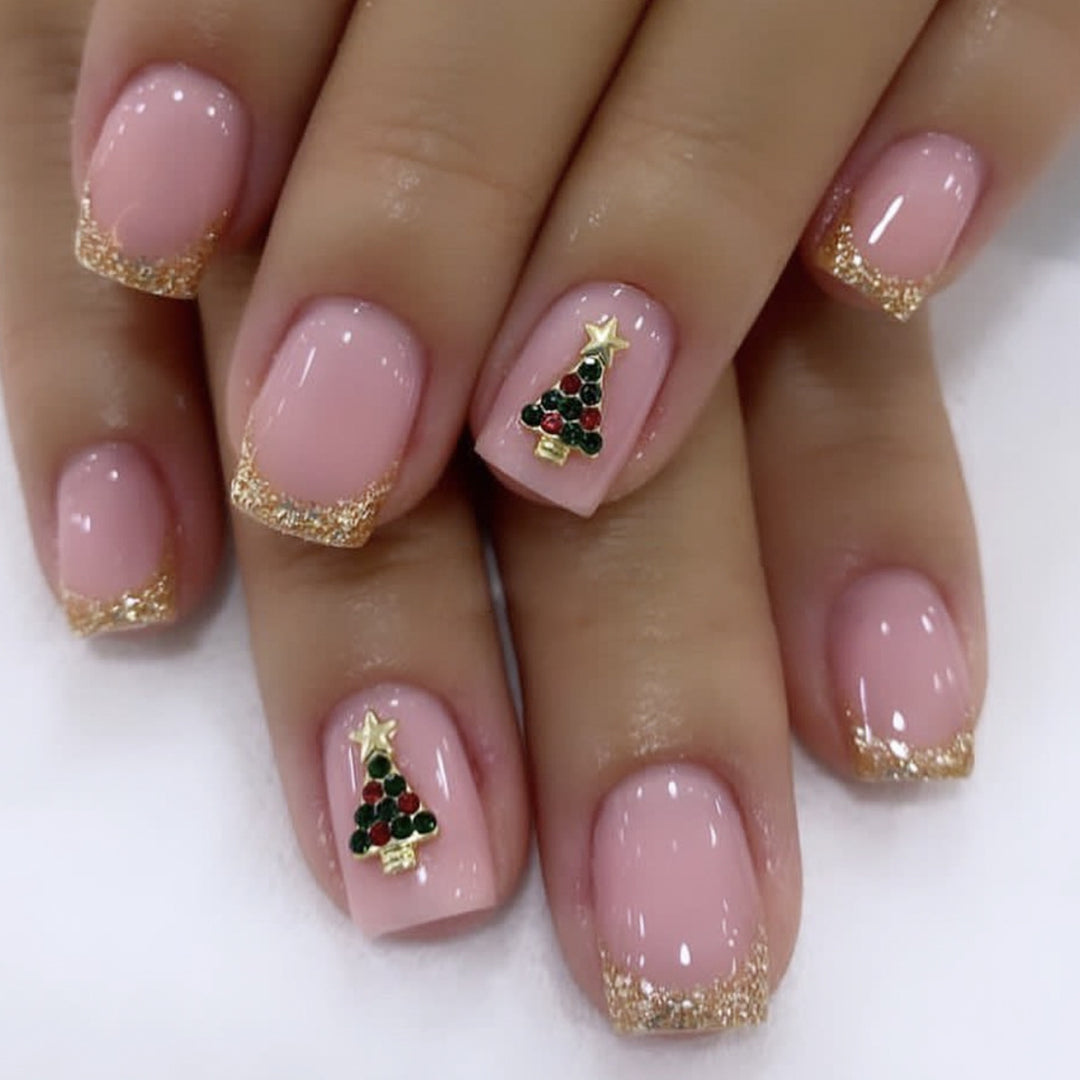 Festive Christmas Tree Nail Art Set Bowlift