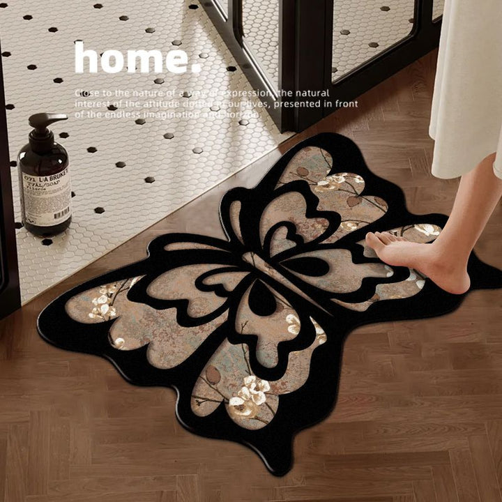 Decorative Butterfly-Shaped Bath Mat Bowlift