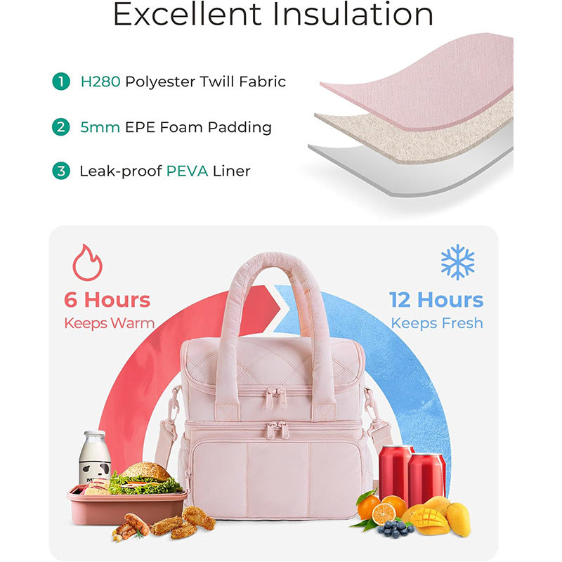Elegant Multi-Compartment Insulated Lunch Bag Bowlift