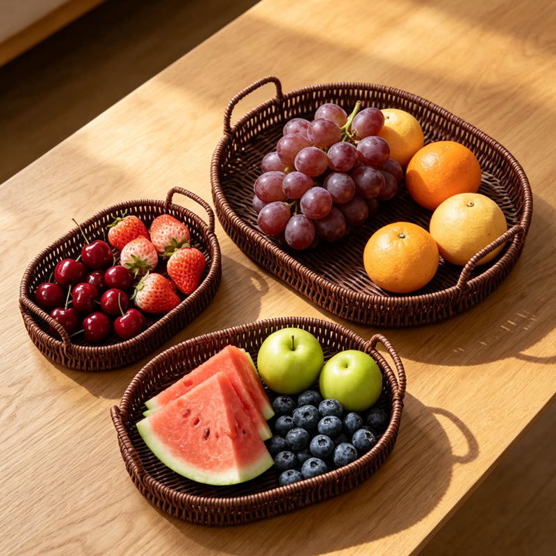 Natural Woven Serving Tray Bowlift