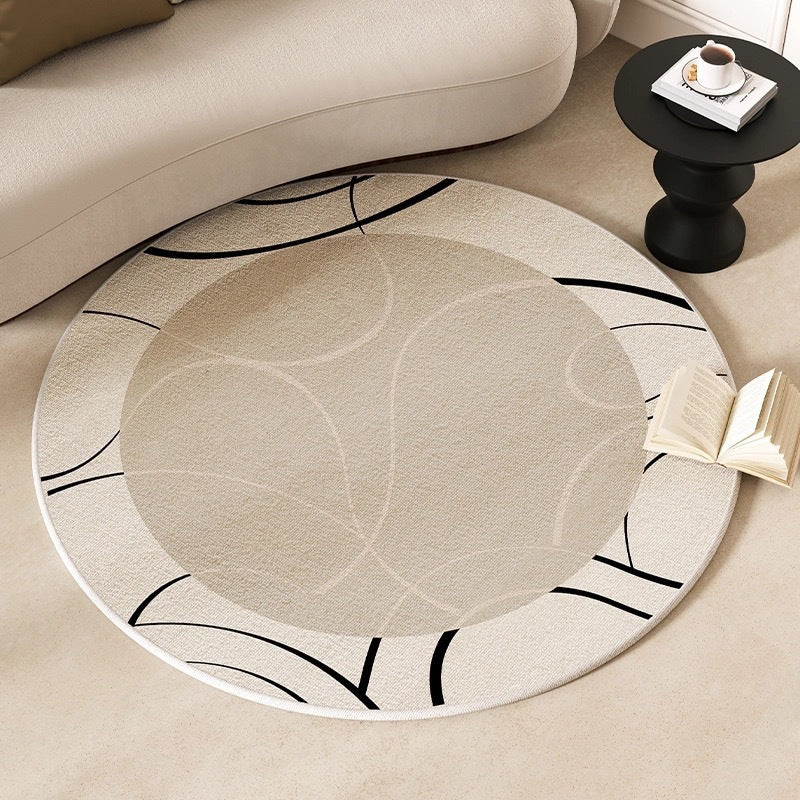 Round Geometric Pattern Carpet