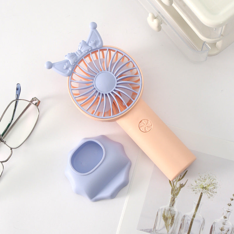 Ladies Portable Hand Fan with Playful Design Bowlift