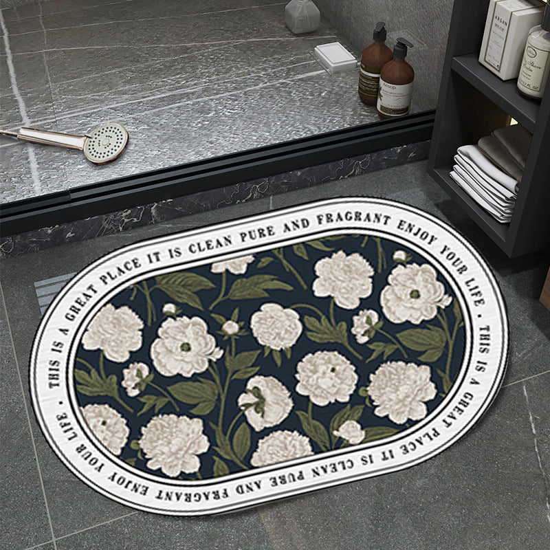 Unisex Floral Pattern Bathmat Bowlift