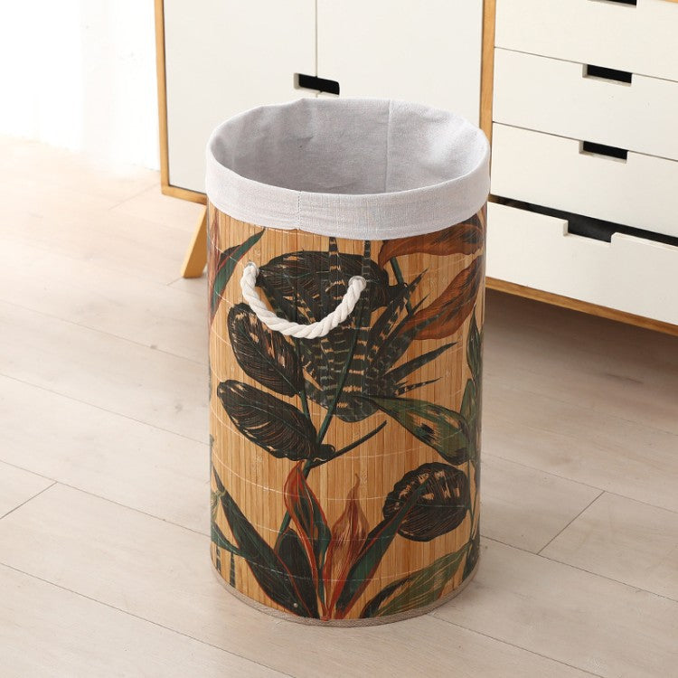 Premium laundry basket with dividers and handcrafted bamboo frame Bowlift