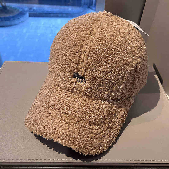 Women's Plush Textured Baseball Cap Bowlift