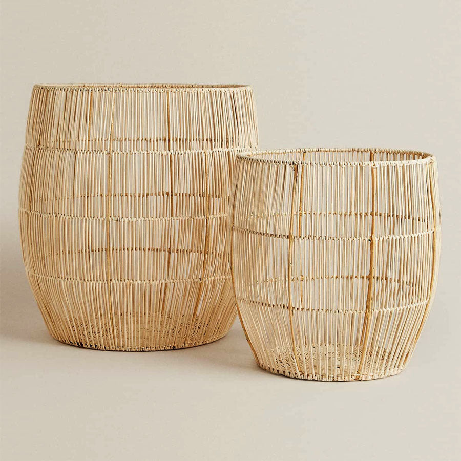 Handmade storage basket made of rattan Bowlift