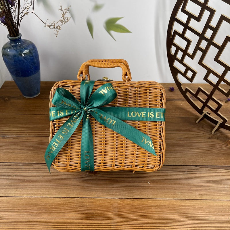 Women classic rattan handbag Bowlift