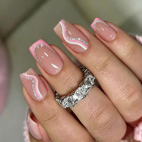 Glamorous Nail Art with Rhinestones Bowlift