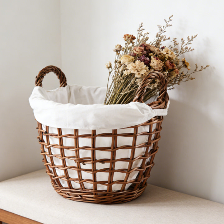Handcrafted storage basket with cotton lining Bowlift