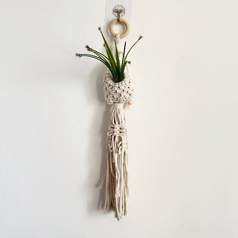 Macrame Plant Hanger with Decorative Tassels Bowlift