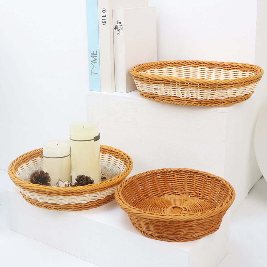 Handcrafted fruit basket made of woven material Bowlift