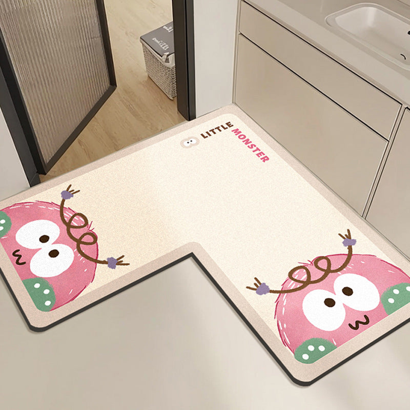 Cute Rabbit Print Bath Mat Bowlift