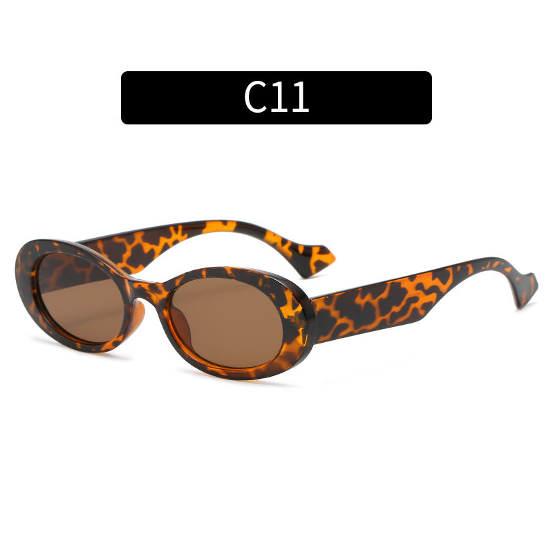 Trendy Oversized Oval Frame Sunglasses