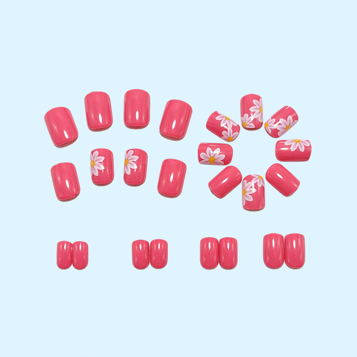 Artificial nails with stylish flower design Bowlift
