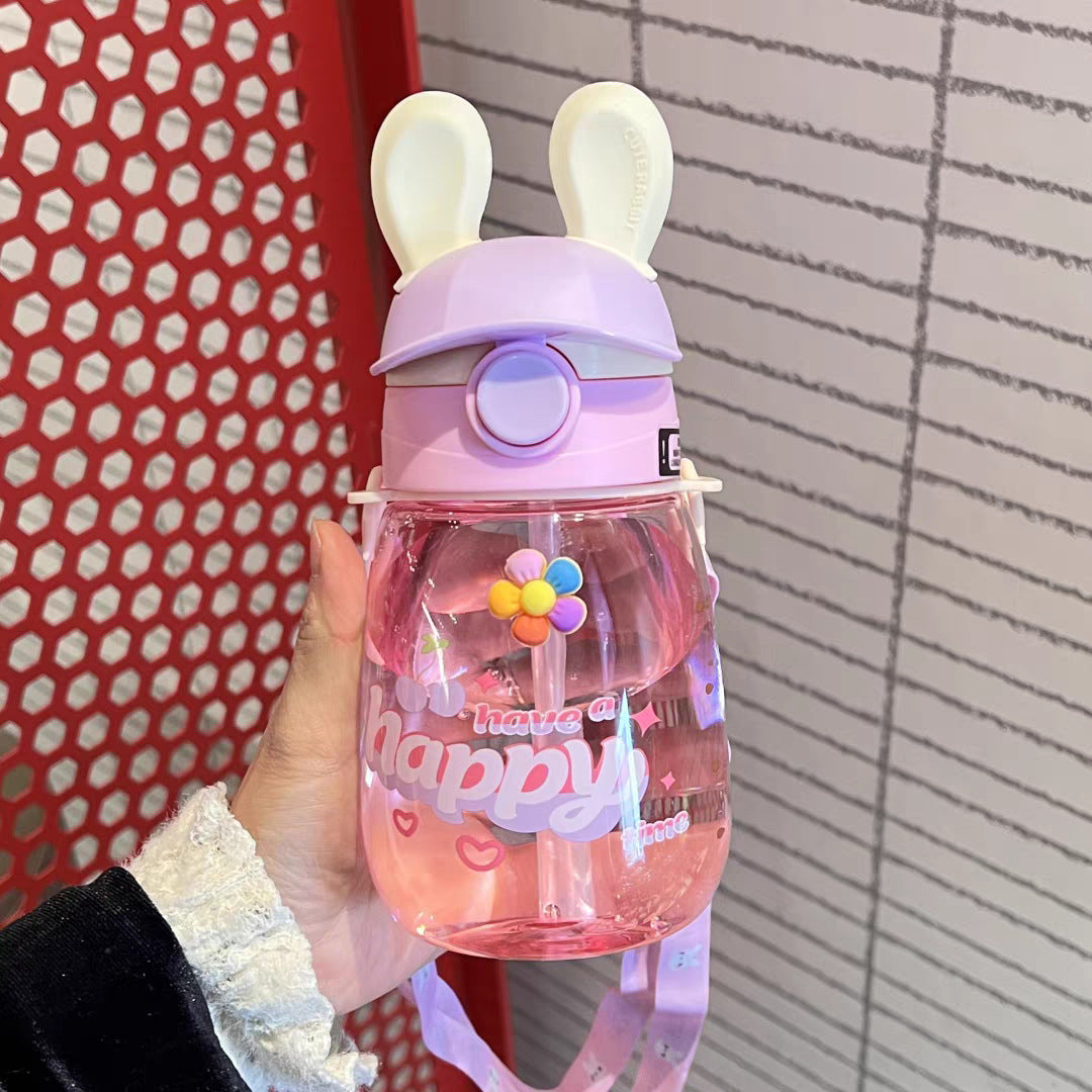 Ladies Stylish Water Bottle with Bunny Lid Bowlift