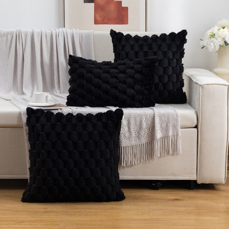 Plush Honeycomb Textured Throw Pillow Cover Set Bowlift