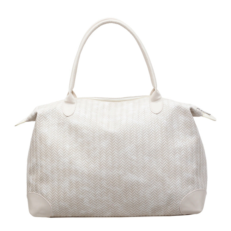 Elegant Tote Bag Made of Woven Synthetic Leather Bowlift