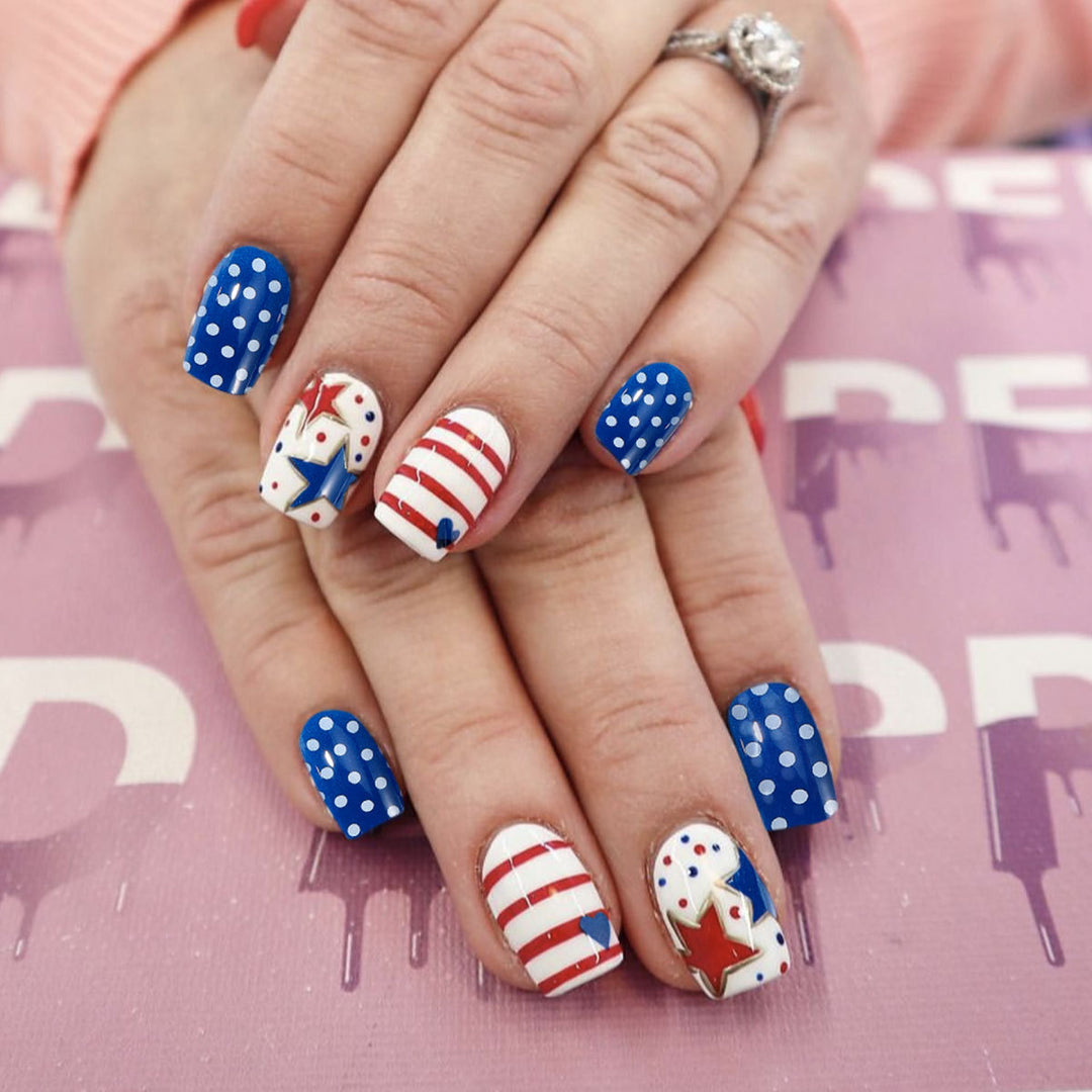 Patriotic Celebration Nail Art Bowlift