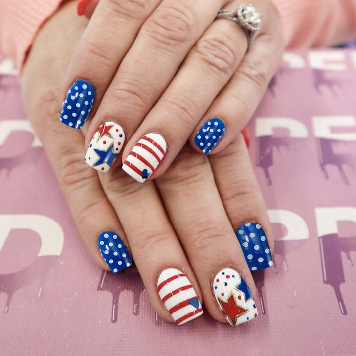 Patriotic Celebration Nail Art Bowlift
