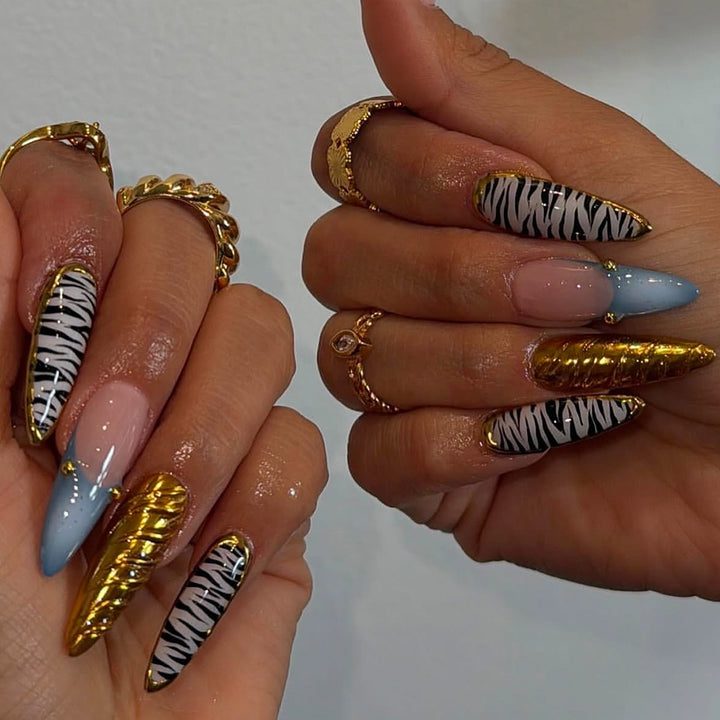 Creative Nail Art in Leopard Design Bowlift