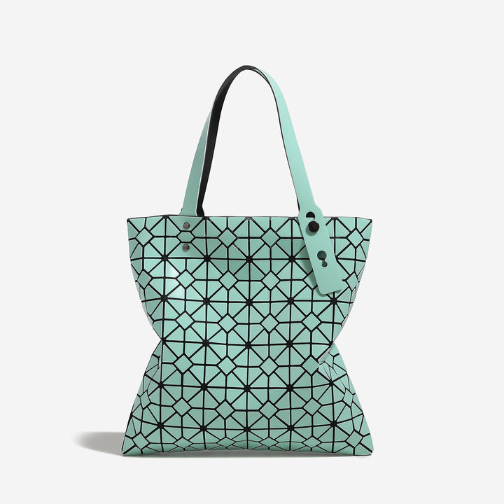 Geometric Patterned Tote Bag with Dual Handles