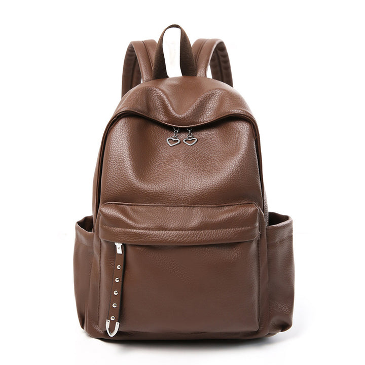 Contemporary Textured Leather School Backpack Bowlift
