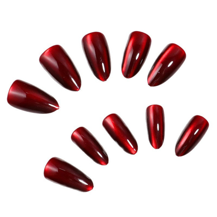 Glossy Almond-Shaped Press-On Nail Set Bowlift