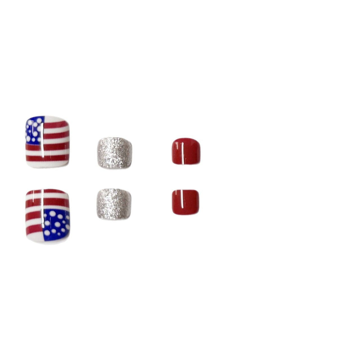 Artistic Independence Day Press-On Toenails Bowlift