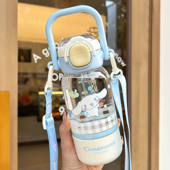 Women’s water bottle with cute animal design and sturdy carrying handle Bowlift