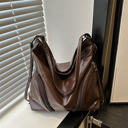 Chic Faux Leather Hobo Bag Bowlift