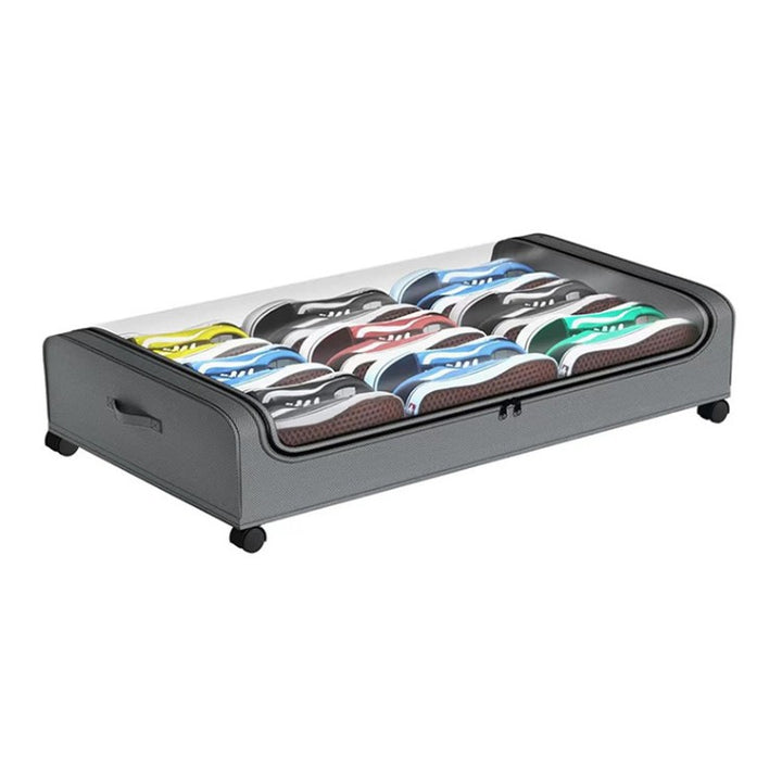 Storage box with wheels and transparent lid Bowlift