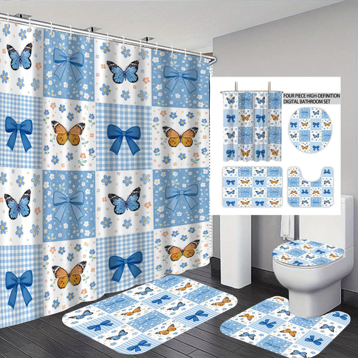 Bunny-Themed Digital Bathroom Decor Set Bowlift