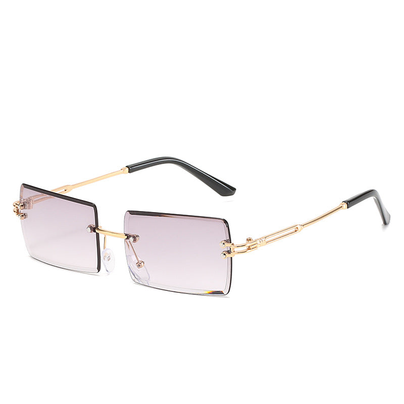 Women's stylish sunglasses with unique rectangular frame and sparkling details Bowlift