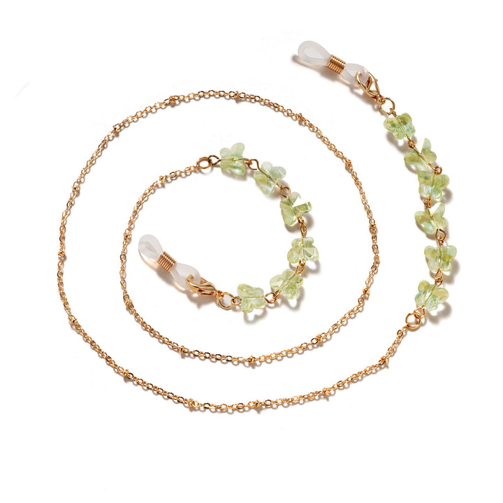 Floral-Embellished Eyewear Chain Bowlift