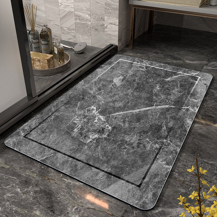 Flower Print Bath Mat